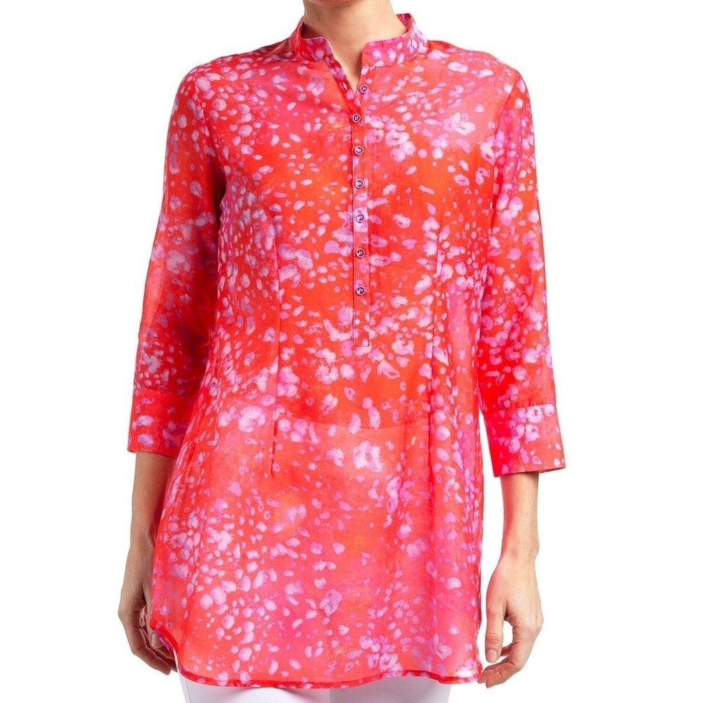 Vibrant Red and Pink Men's Shirt